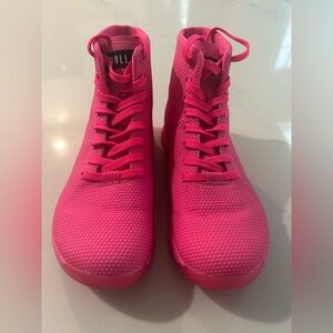 NOBULL Hot Pink Women's High-Top Knit Sneakers